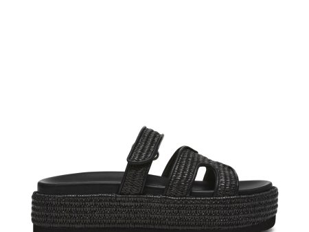 BIGMISSILE BLACK ACTION LEATHER SANDALS Cheap