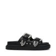 OUTCAST BLACK ACTION LEATHER SANDALS Sale