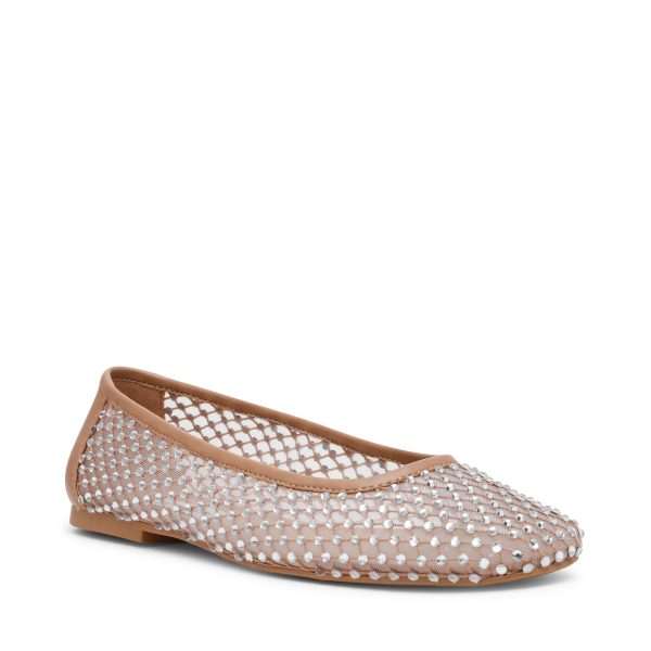 AUDEN TAN MESH FLATS Sale