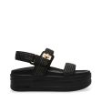 PIT-STOP BLACK RAFFIA SANDALS Online Hot Sale