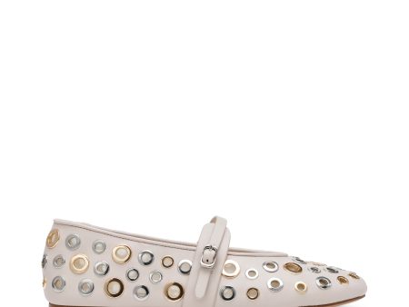 REJOICE-S BONE SILVER GOLD FLATS For Cheap