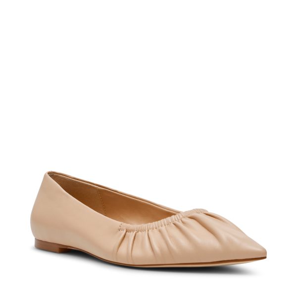 LISTED BLUSH LEATHER FLATS Online Hot Sale