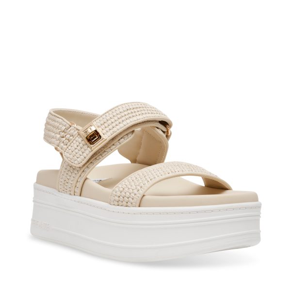 PIT-STOP BONE RAFFIA SANDALS Fashion