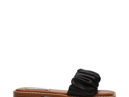 STOCKTON BLACK LEATHER SANDALS Cheap