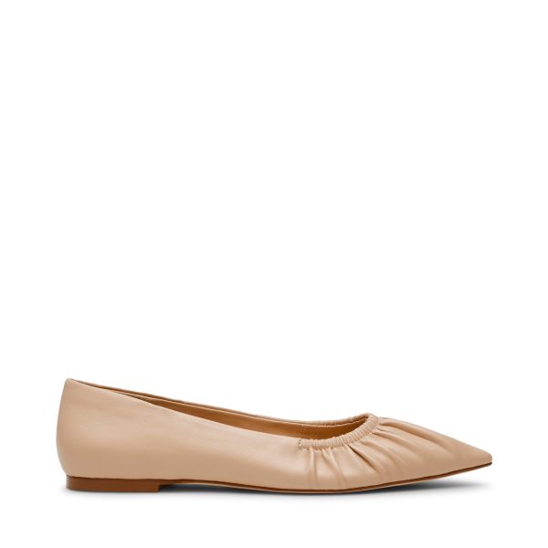 LISTED BLUSH LEATHER FLATS Online Hot Sale