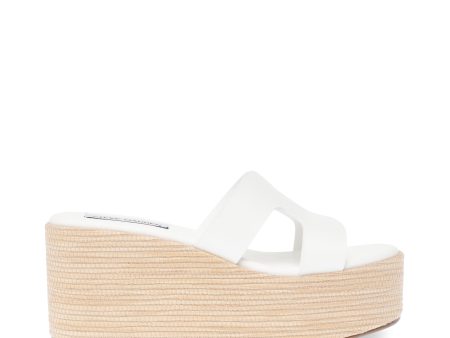 SUMMERSET WHITE ACTION LEATHER SANDALS Discount