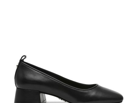 STUNNAH BLACK LEATHER HEELS Online Sale