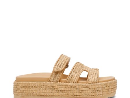 BIGMISSILE NATURAL RAFFIA SANDALS Online now