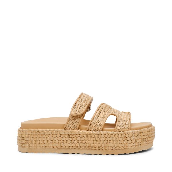 BIGMISSILE NATURAL RAFFIA SANDALS Online now