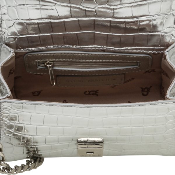 BEILISH SILVER TOP HANDLE BAG Online now