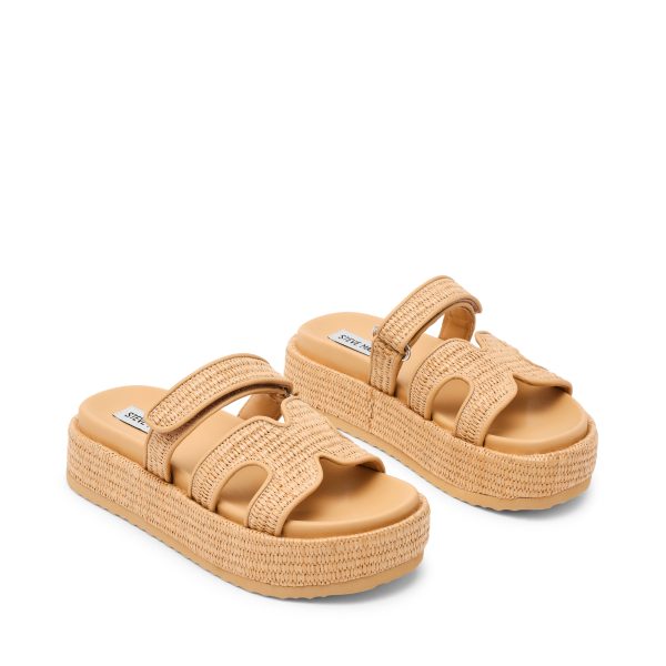 BIGMISSILE NATURAL RAFFIA SANDALS Online now