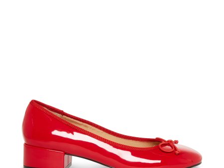 CHERISH RED PATENT HEELED FLATS Supply