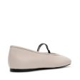 RAZZLER BONE LEATHER FLATS Online now