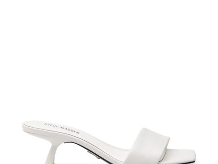 KOVERT WHITE LEATHER HEELS For Cheap