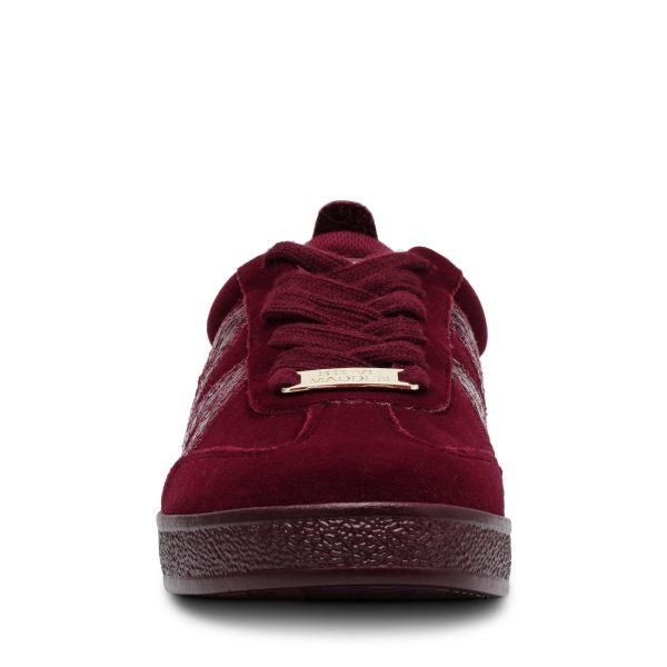 DEGREE BURGUNDY VELVET SNEAKERS Online