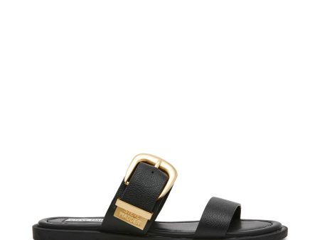 STRIDER BLACK LEATHER SANDALS Online Hot Sale