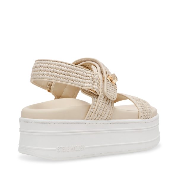 PIT-STOP BONE RAFFIA SANDALS Fashion