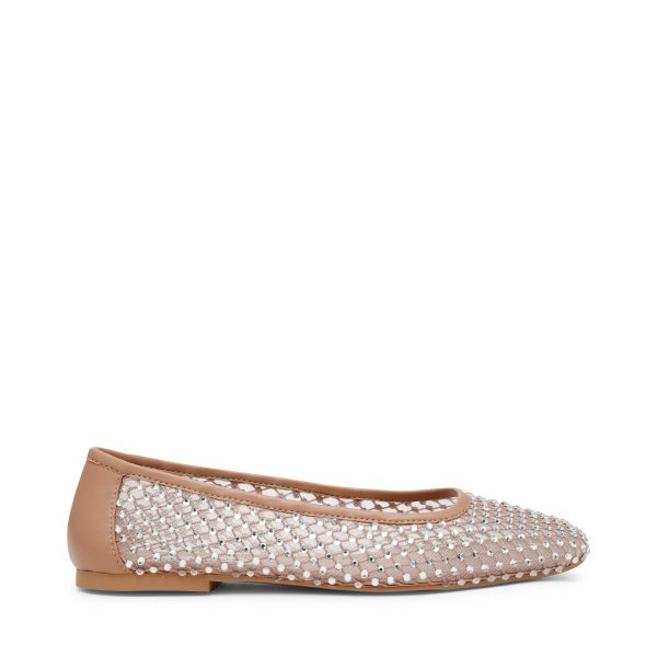 AUDEN TAN MESH FLATS Sale