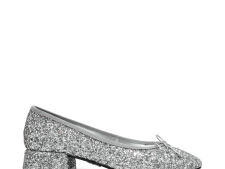 PROSECCO SILVER GLITTER HEELS on Sale