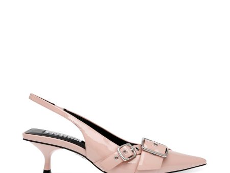 STEPBACK BLUSH PATENT HEELS on Sale