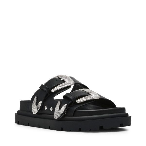 OUTCAST BLACK ACTION LEATHER SANDALS Sale