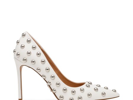 THRIVE-S WHITE W  STUDS HEELS Online Hot Sale