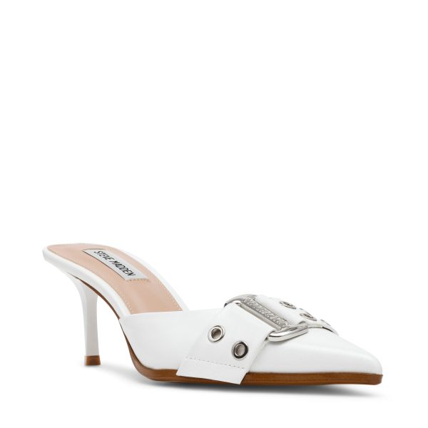 HIATUS WHITE CRINKLE PATENT HEELS For Cheap