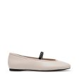 RAZZLER BONE LEATHER FLATS Online now