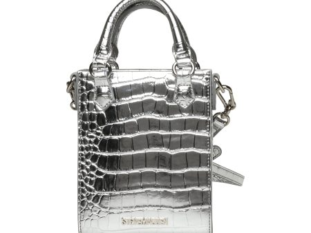 BINESSA SILVER TOP HANDLE BAG For Cheap