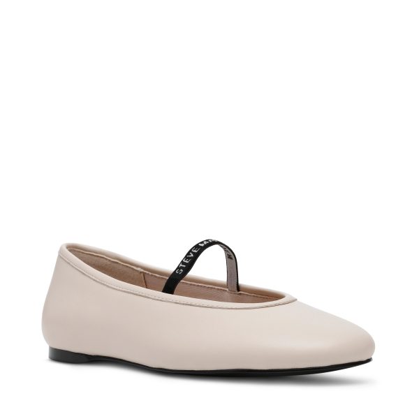 RAZZLER BONE LEATHER FLATS Online now