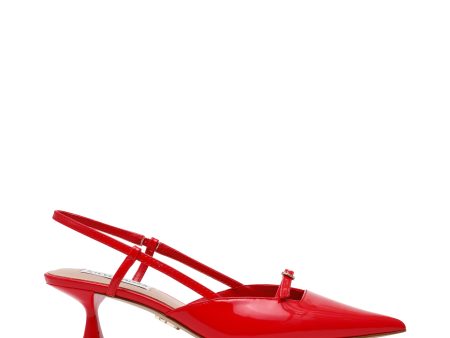 LIVY RED PATENT HEELS For Cheap