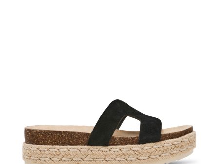 JADDA BLACK SUEDE SANDALS Discount