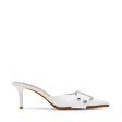 HIATUS WHITE CRINKLE PATENT HEELS For Cheap