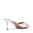 HIATUS WHITE CRINKLE PATENT HEELS For Cheap