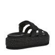 BIGMISSILE BLACK ACTION LEATHER SANDALS Cheap