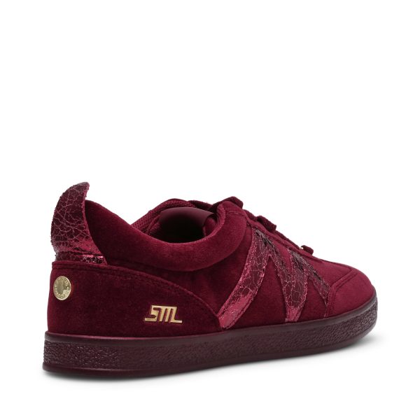 DEGREE BURGUNDY VELVET SNEAKERS Online