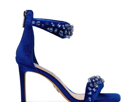 PARTAY-S BLUE VELVET HEELS For Sale