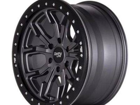 Dirty Life 9303 DT-1 17x9 5x127 BP -12mm Offset 78.1mm Hub Matte Gunmetal Wheel - Simulated Rashring Hot on Sale