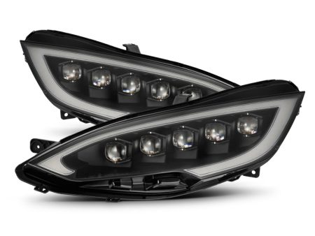 AlphaRex 12-21 Tesla Model S NOVA-Series LED Proj Headlights Blk w Activtn Light & Seq.Sig   SB DRL For Discount