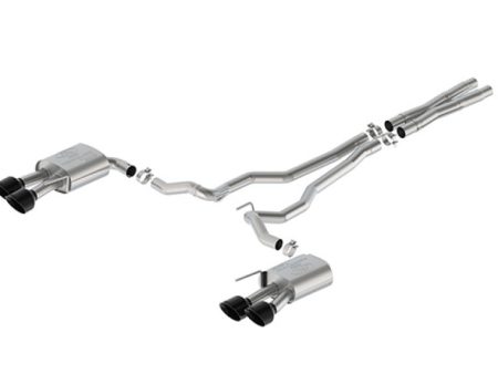 Ford Racing 2024 Mustang 5.0L Sport Non-Active Cat-Back Exhaust w Valance - Black Tip For Cheap