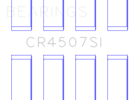 King Mazda MZR 2.3L 16V   Ford Duratec 2.3L 16V (Size .25) Connecting Rod Bearing Set (Set of 8) Online