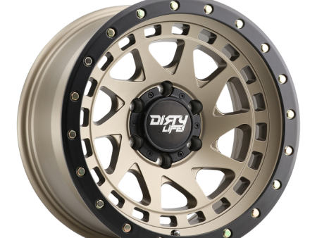 Dirty Life 9311 Enigma Pro 17x9 8x165.1 BP -12mm Offset 130.8mm Hub Satin Gold Wheel - Beadlock Fashion