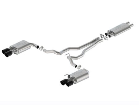 Ford Racing 2024 Mustang 5.0L Touring Non-Active Cat-Back Exhaust w GT Valance - Black Tip For Discount