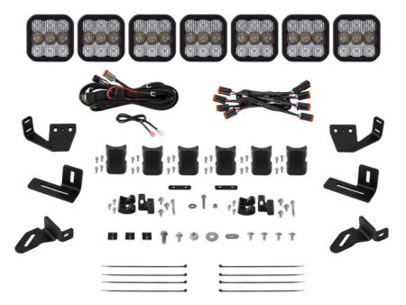 Diode Dynamics Prinsu Sherpa Roof Racks- SS5 7-Pod CrossLink Mounting Kit - Sport White Combo Online