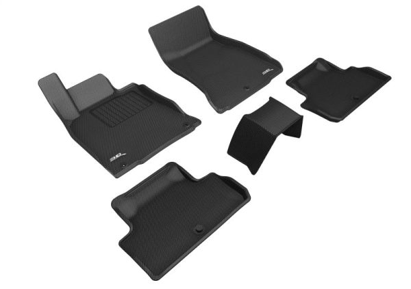 3D MAXpider 2019-2023 Genesis G70 RWD Kagu 1st & 2nd Row Floormat - Black Hot on Sale