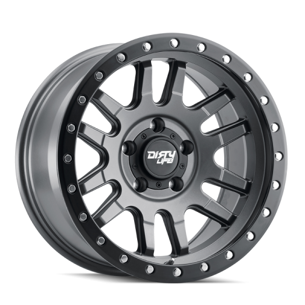 Dirty Life 9309 Canyon Pro 17x9 6x135 BP 0mm Offset 87.1mm Hub Satin Graphite Wheel - Beadlock Sale