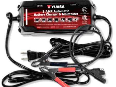 Yuasa 3 Amp Charger & Maintainer (12V) Supply