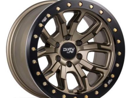 Dirty Life 9303 DT-1 17x9   5x127 BP   -12mm Offset   78.1mm Hub Satin Gold Wheel - Sim. Beadlock For Discount