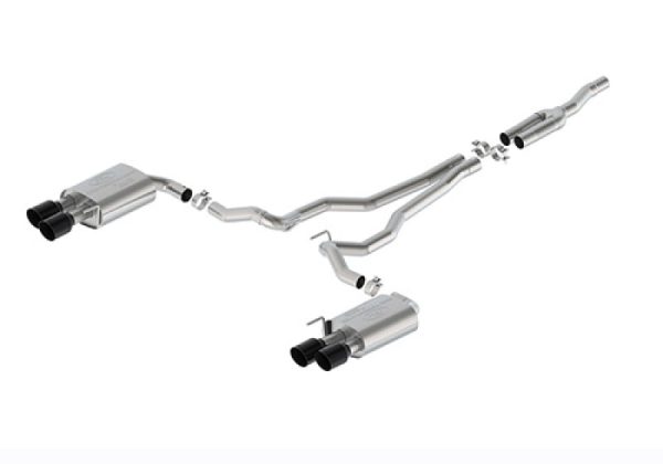 Ford Racing 2024 Mustang 2.3L Sport Non-Active Cat-Back Exhaust w GT Valance - Black Tip For Cheap