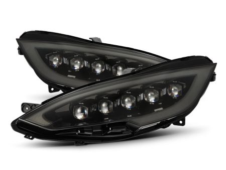 AlphaRex 12-21 Tesla Model S NOVA LED Proj Headlights Alpha-Black w Actv Light & Seq.Sig   SB DRL Supply